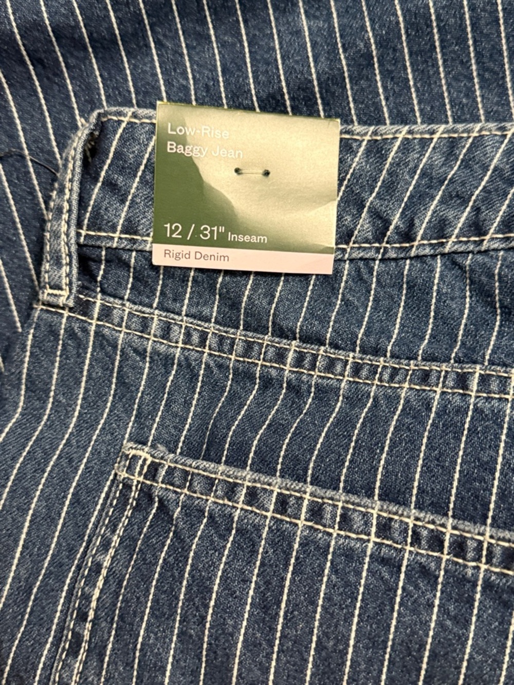 wild fable Blue Pinstripe Wide-Leg Jeans - Picture 3 of 3